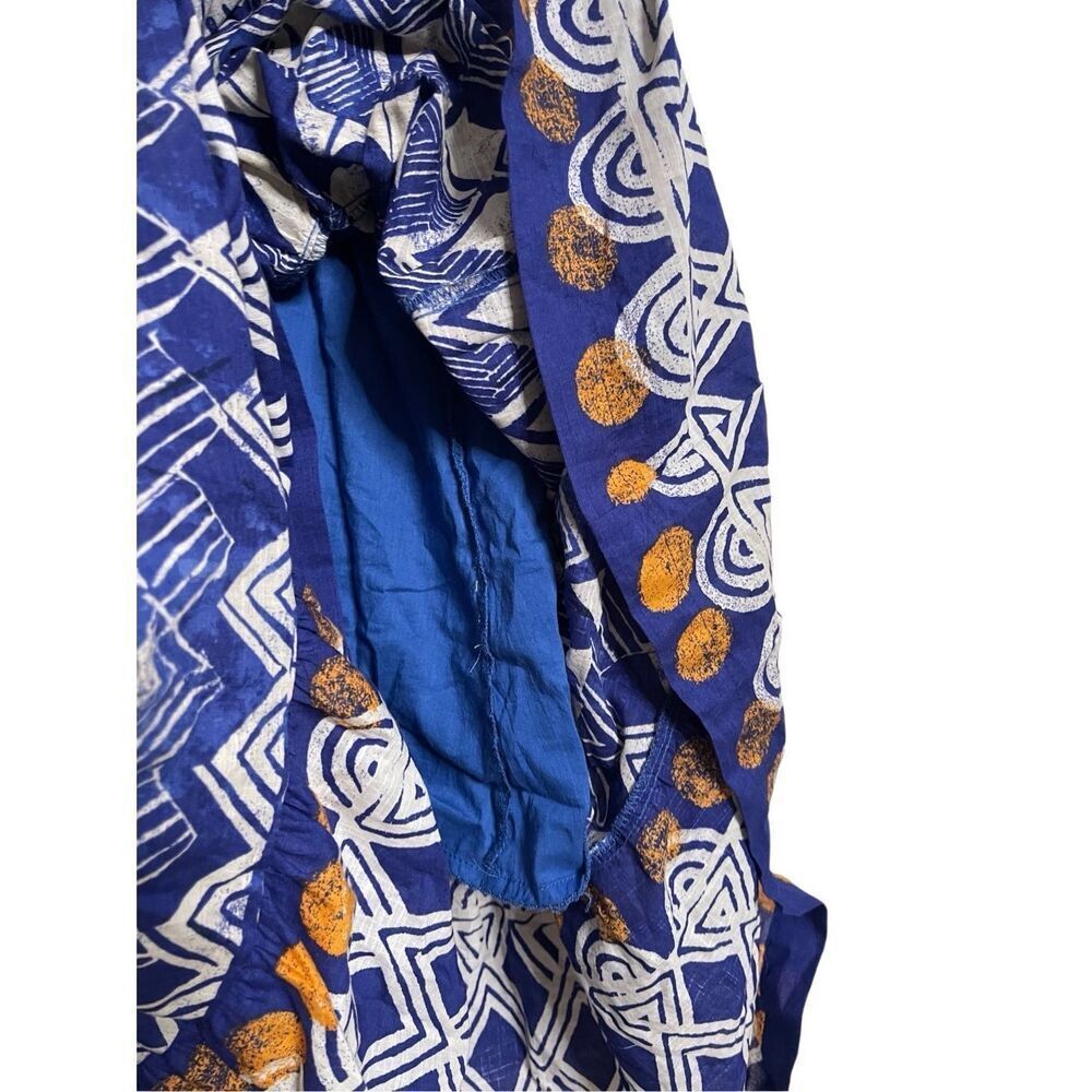 Anthropologie Diaz Tiered Maxi Dress Blue Abstract Womans Large - Picture 15 of 16